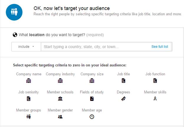 LinkedIn Targeting Criteria