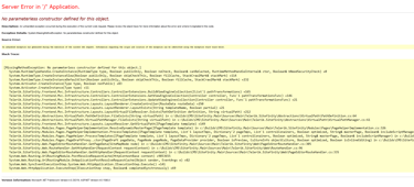 Solution for this Sitefinity Feather Error: No parameterless ...
