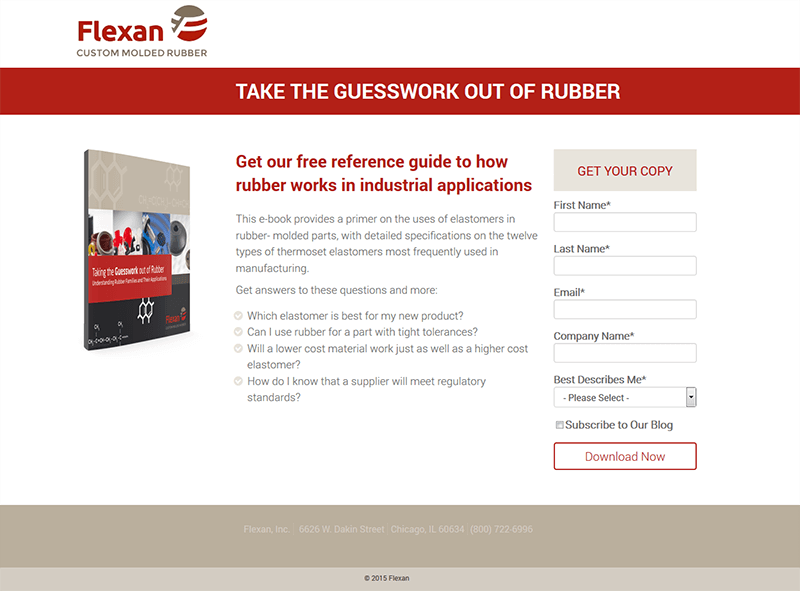 Screenshot of Flexan landing page