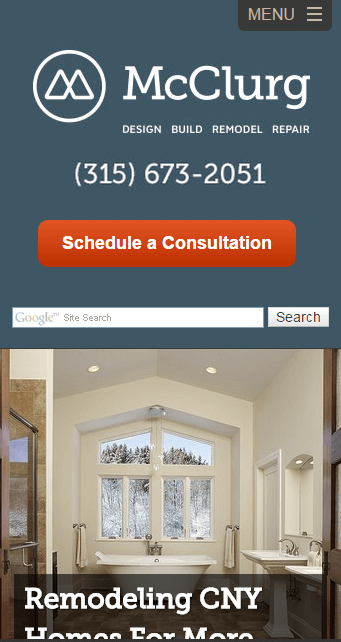 Screenshot of McClurg Mobile Site