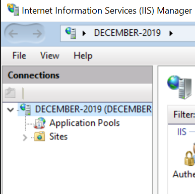 Add site within IIS